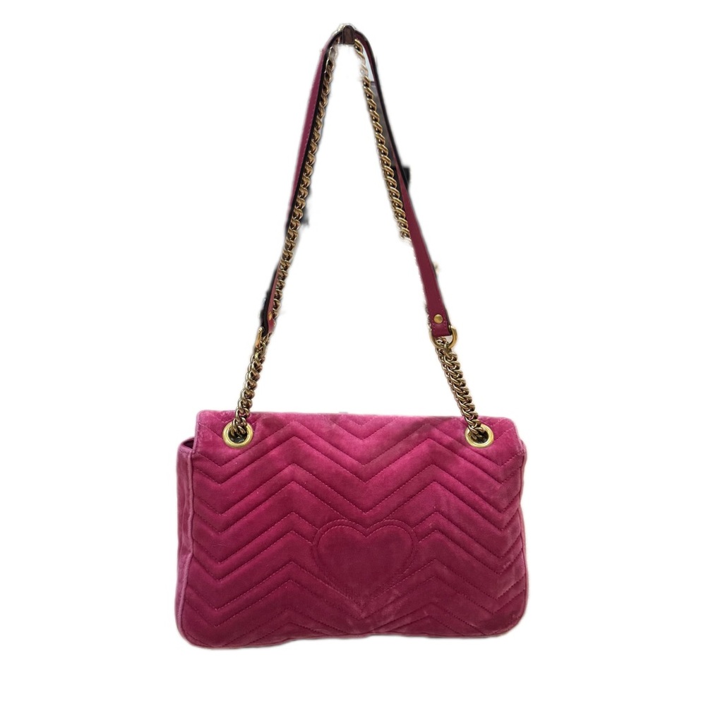 Gucci Pink Floral Embroidered Shoulder Bag - Picture 3 of 10
